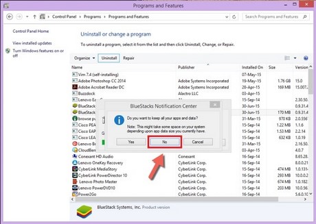 go bo bluestacks hoan toan khoi windows, go bo bluestacks, go bluestacks khoi windows