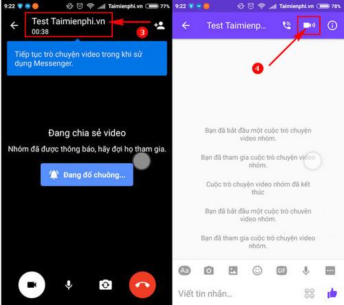 gọi nhóm trên fb messenger