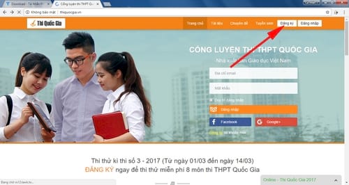 huong dan thi thu ky thi thpt quoc gia 2017 truc tuyen 2