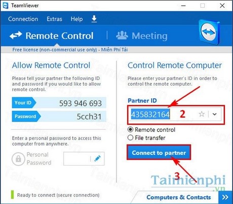 cach ket noi may tinh bang teamviewer 9 tren pc