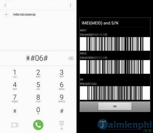 kiem tra imei samsung