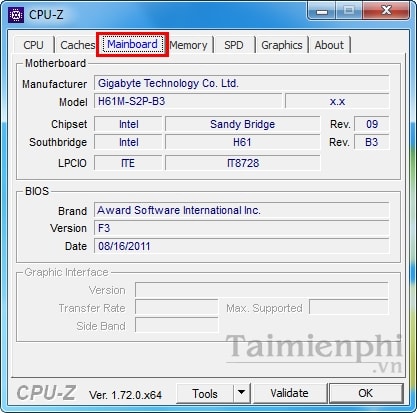 Kiểm tra thông tin main bằng cpu z kiem tra thong tin main bang cpu z