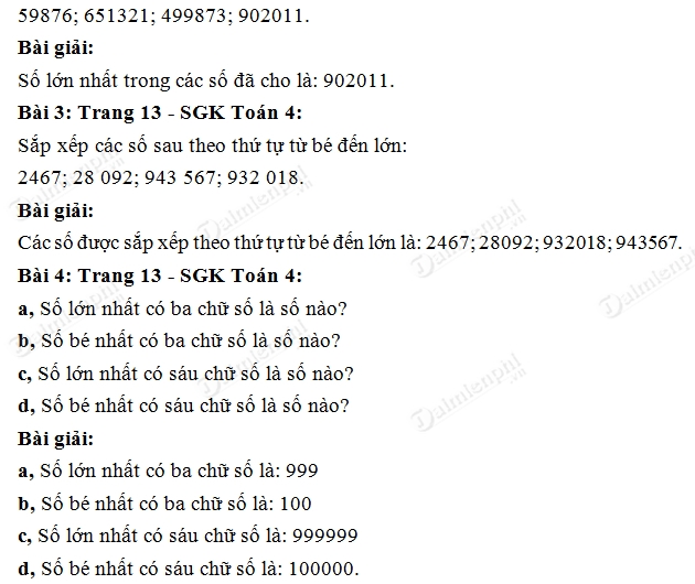 giai toan lop 4 so sanh cac so co nhieu chu so