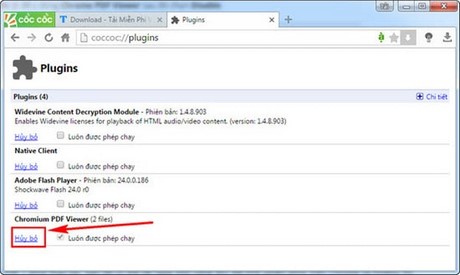 tat tinh nang tu xem PDF tren coc coc