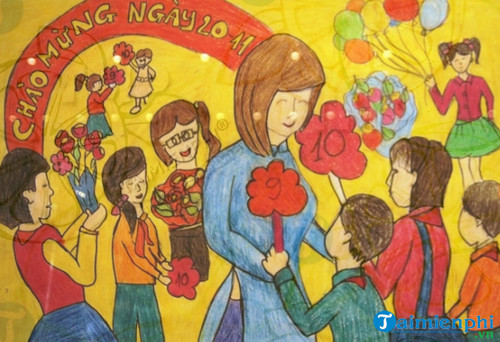 buc tranh ve ngay 20 thang 11