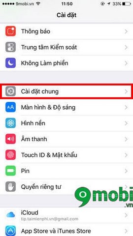 Thay đổi tên điện thoại Iphone doi ten dien thoại iphone