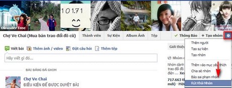 cach roi khoi nhom tren facebook