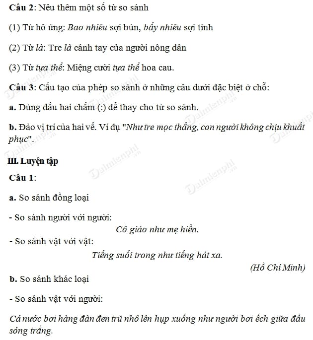 soan van so sanh