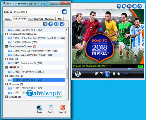 xem truc tiep world cup 2018 bang sopcast
