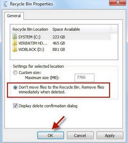 sun dung recycle bin hieu qua tren windows