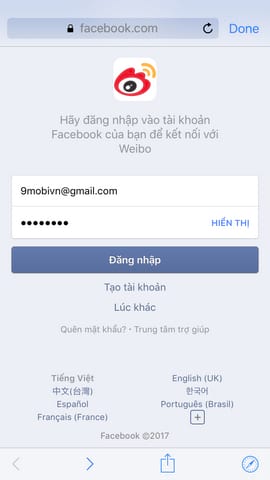 dang ky tai khoan weibo