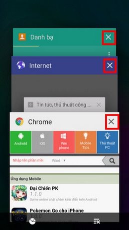 tat ung dung chay ngam android
