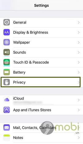 tat dinh vi tren iphone 7