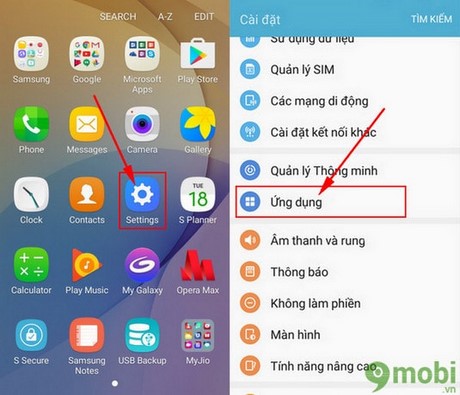 loi phu man hinh tren Samsung