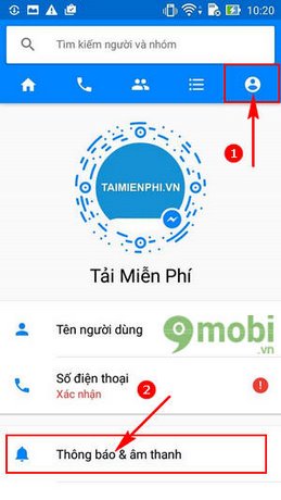 thay nhac chuong messenger cho Android