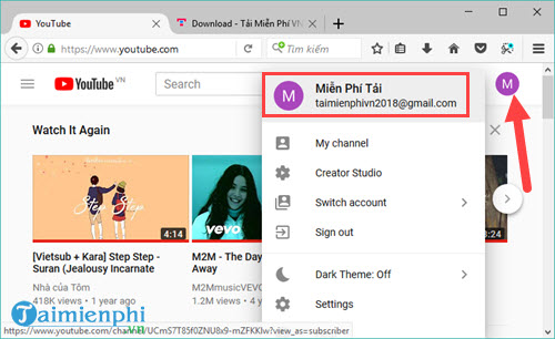 thay avatar youtube