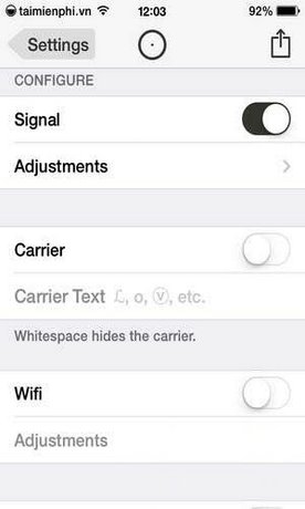 thay doi cot song ios 7