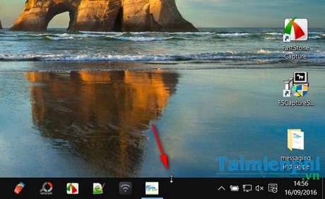 thu nho thanh taskbar tren windows 10