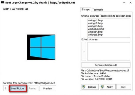 Change boot logo on Win 8 / 8.1 by 8oot Logo Changer Change boot logo on Win 8 / 8.1 by 8oot Logo Changer