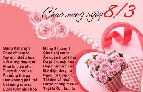 Kết quả hình ảnh cho Viết bài thơ 4 chữ hoặc năm chữ đề tài ngày 8 tháng 3