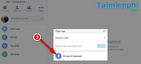tim bạn zalo tren may tinh