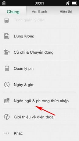 tat tien doan khi nhap van ban tren may Oppo