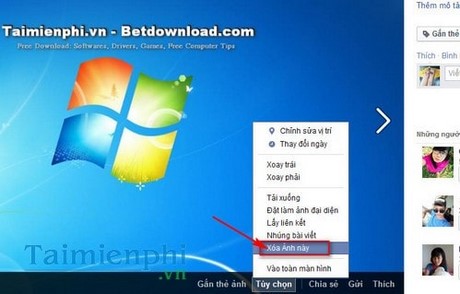 delete anh tren facebook 