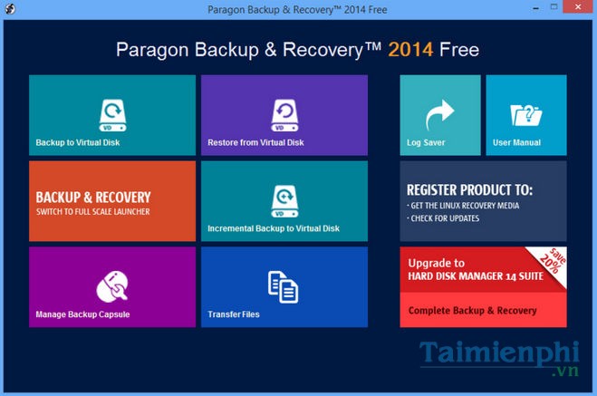 Paragon Backup Recovery Free Edition