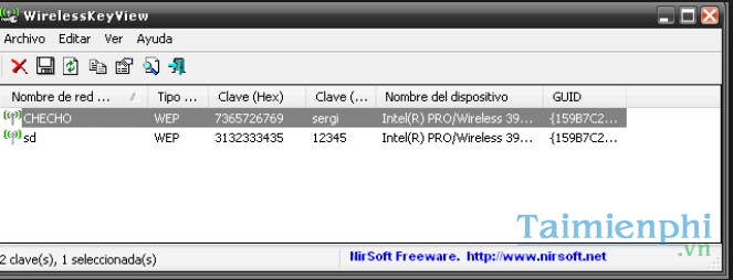 wirelesskeyview for windows 7 gratuit