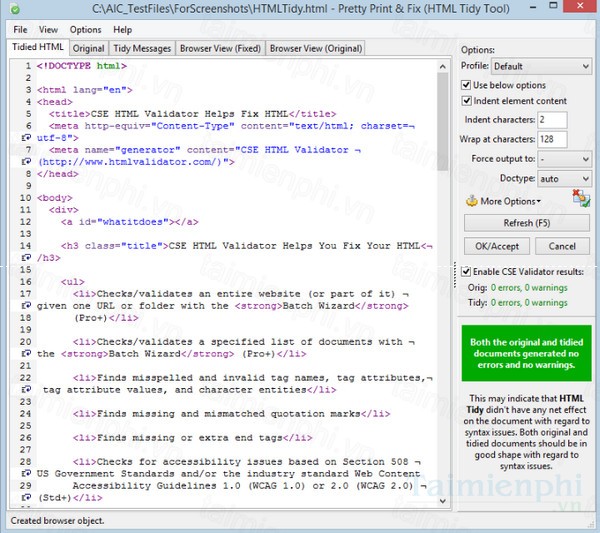 download cse html validator professional