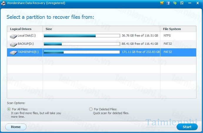 download wondershare data recovery, cuu du lieu