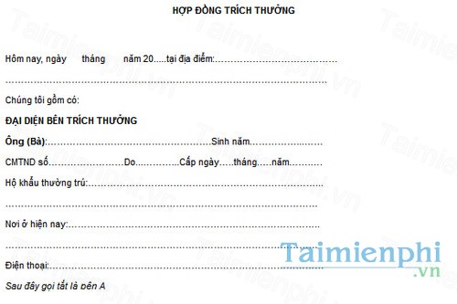 download mau hop dong trich thuong