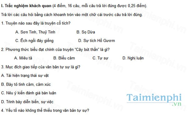 download de thi mon ngu van lop 6