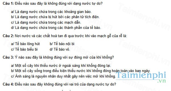 download de thi mon sinh hoc lop 11