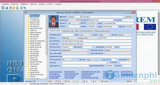 Phần mềm Quản lý nhân sự Ngành giáo dục và đào tạo - PMIS trực tuyến