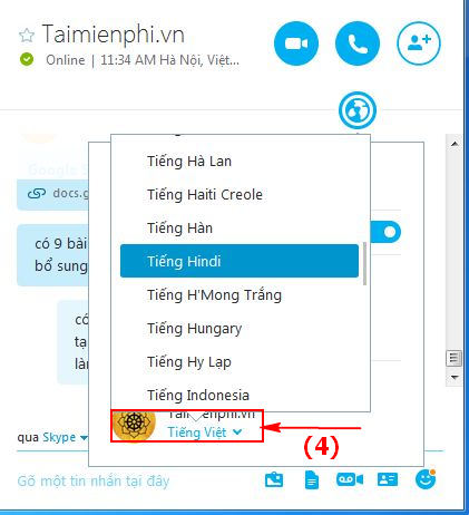 tai skype chat tren may tinh