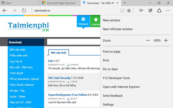 tai trinh duyet microsoft edge