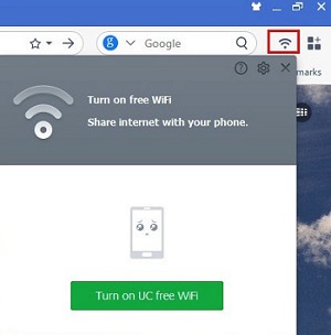 Trình duyệt UC Brower phát wifi trinh duyet uc brower phat wifi