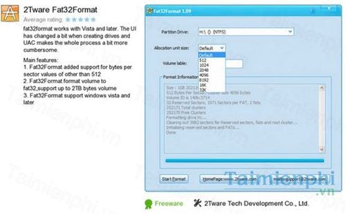 2tware fat32format