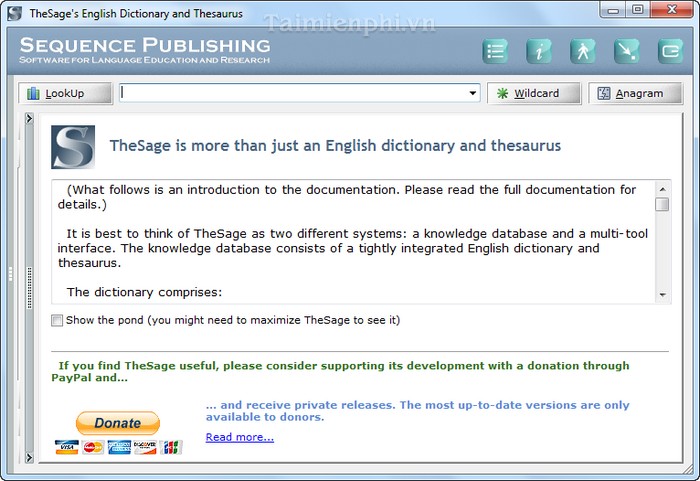 TheSage English Dictionary and Thesaurus