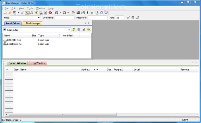 Download CuteFTP Professional - Phần mềm Tải web.