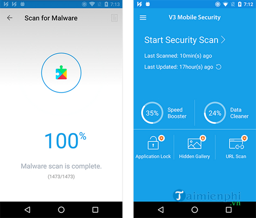 Download V3 Mobile Security Cho Android - Diệt virus, bảo vệ quyền riê