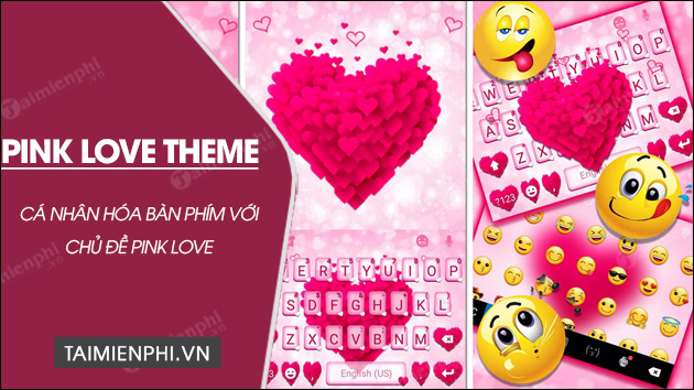 download pink love theme