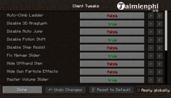 client tweaks mod