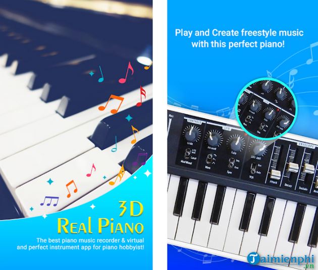 3d piano keyboard