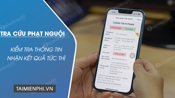 tải ứng dụng tra cứu phạt nguội toàn quốc