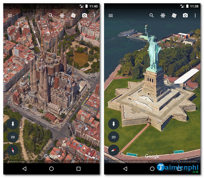 Tải Google Earth Apk, ứng dụng xem bản đồ thế giới dạng 3D taimienphi