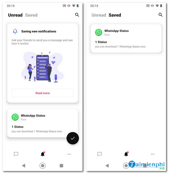 Tải Notisave, Ứng dụng lưu thông báo, đọc tin nhắn