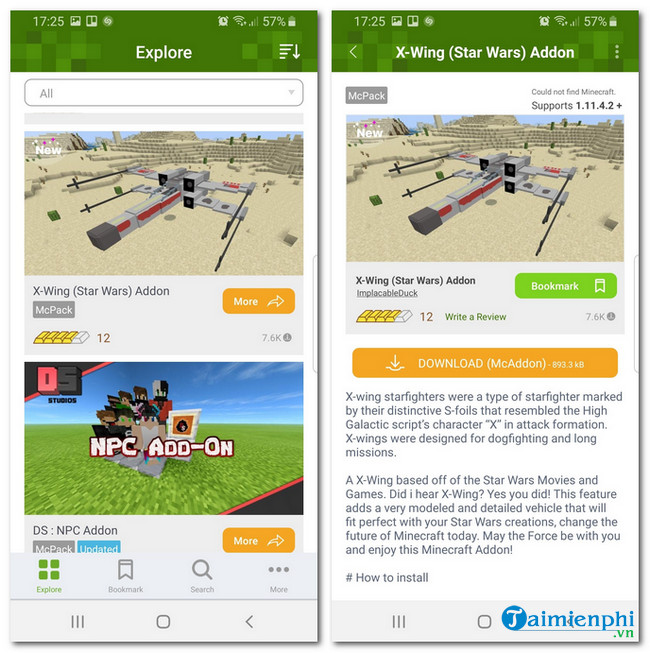 Download Addons for Minecraft - Tiện ích Add - Ons cho Minecraft mới n