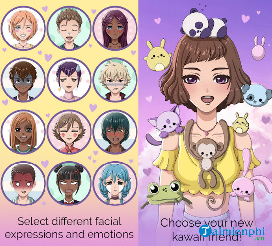 Với Anime Avatar Creator cho Android, bạn có thể tự tạo hình ảnh đại diện thú vị và độc đáo của riêng mình! Bạn có thể chọn từ rất nhiều kiểu tóc, trang phục và phụ kiện để tạo ra nhân vật ưa thích của mình. Hãy nhanh tay tải ứng dụng và tham gia vào thế giới anime với những nhân vật đặc sắc của bạn.